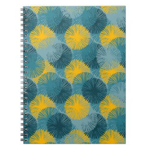 Caderno Espiral Abstrato Ikat e modelo de tecido para artesanato