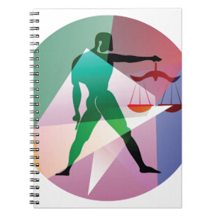 Caderno Espiral abstrato libra