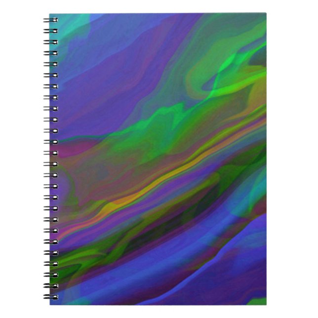 Caderno Espiral Abstrato Marble - Exemplo Colorido (Frente)