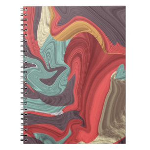 Caderno Espiral Abstrato Marble ilusionista