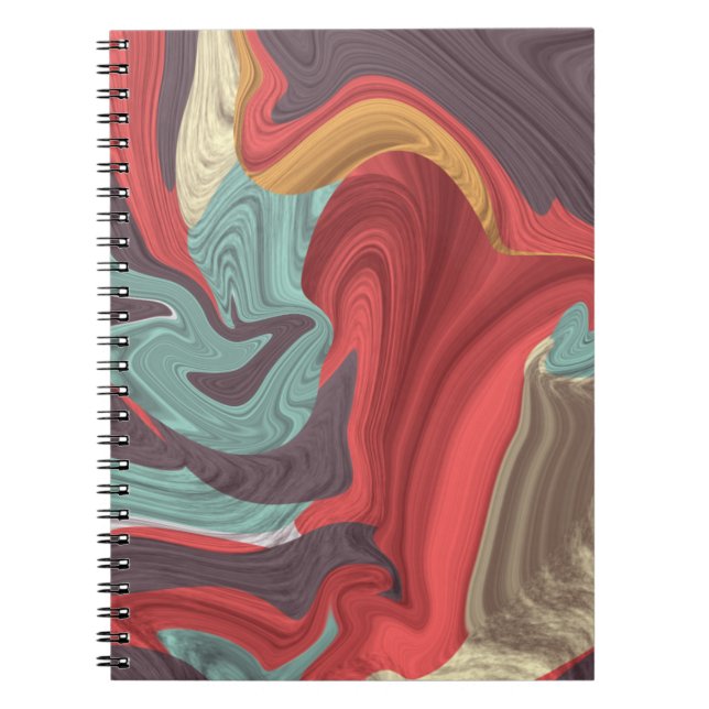 Caderno Espiral Abstrato Marble ilusionista (Frente)