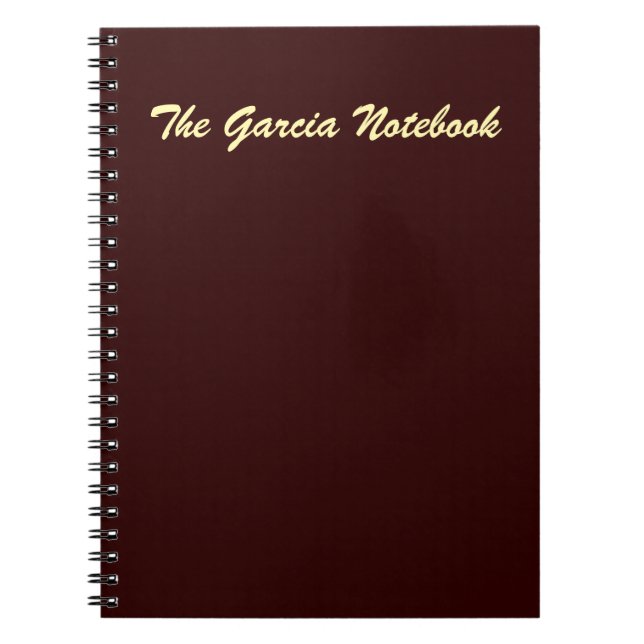 Caderno Espiral Abstrato minimalista de Maroon profundo (Frente)
