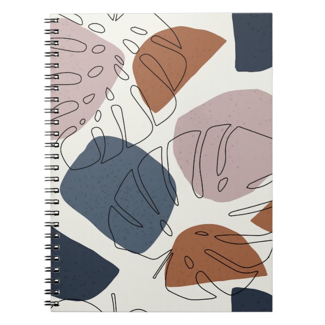 Caderno Espiral Abstrato Monstera (Frente)