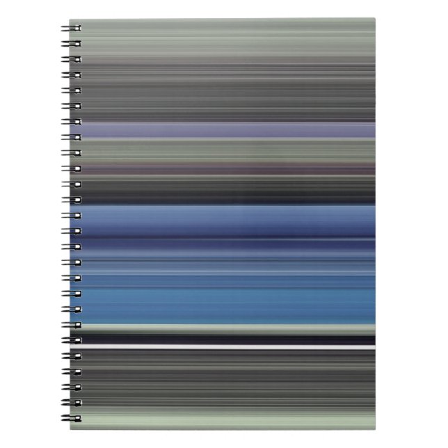 Caderno Espiral Abstrato nº 1: Azul e cinza (Frente)