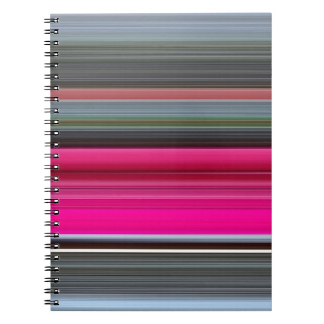 Caderno Espiral Abstrato nº 1: Cerise e cinza (Frente)