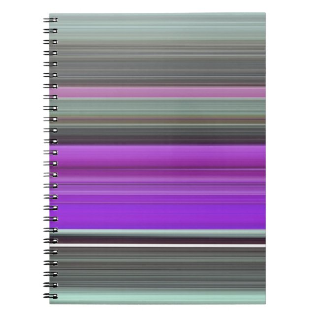 Caderno Espiral Abstrato nº 1: Roxo e cinza (Frente)