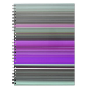 Caderno Espiral Abstrato nº 1: Roxo e cinzas
