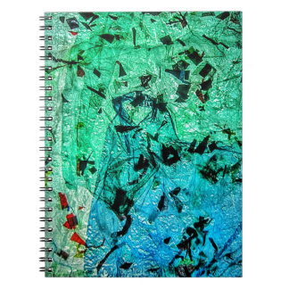 Caderno Espiral Abstrato notebook,abstrato verde,plástico temperad