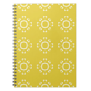 Caderno Espiral Abstrato padrão uniforme de fundo amarelo