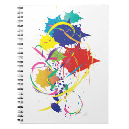 Caderno Espiral Abstrato Paint Splatter Art Modern Legal.ai