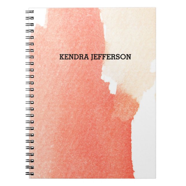 Caderno Espiral abstrato pintado (Frente)