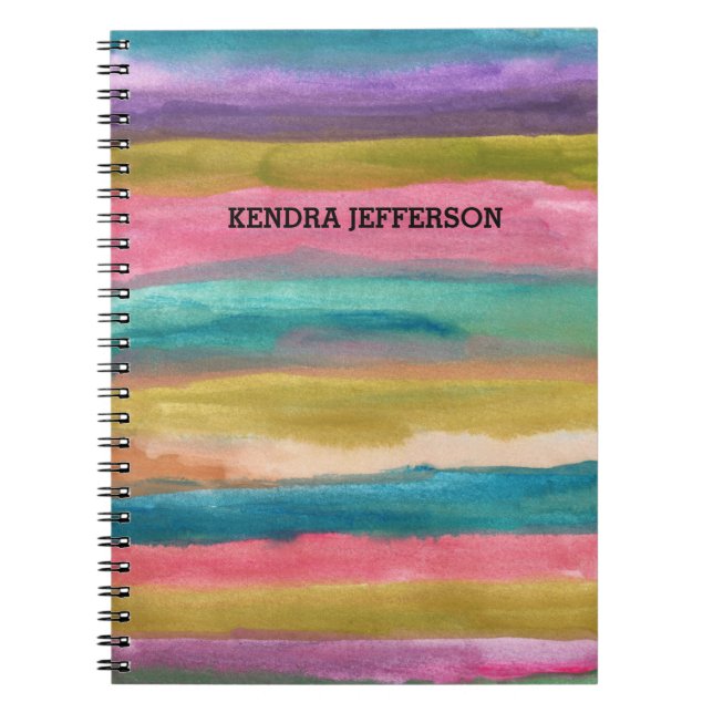 Caderno Espiral abstrato pintado (Frente)