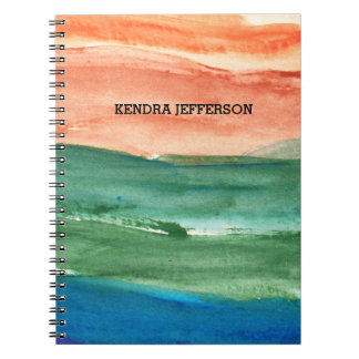 Caderno Espiral abstrato pintado