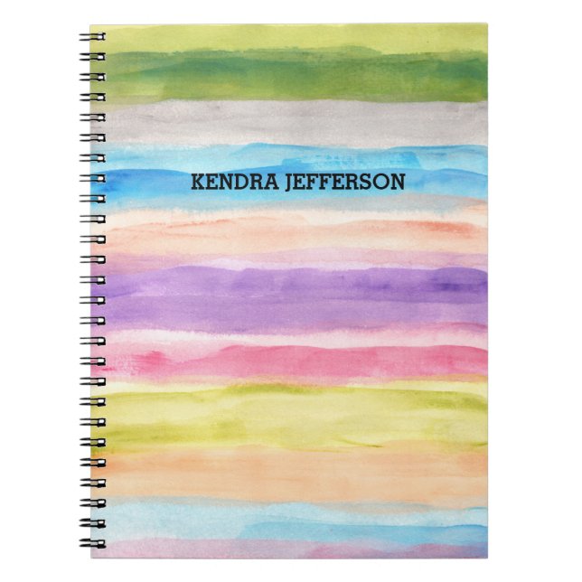 Caderno Espiral abstrato pintado (Frente)