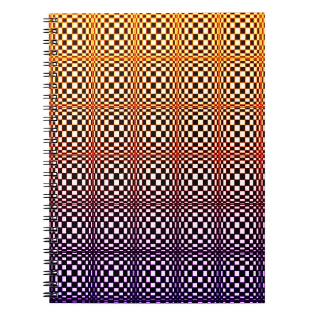 Caderno Espiral Abstrato quadrados 3 (Frente)