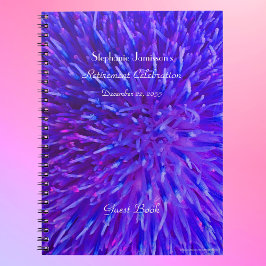 Caderno Espiral Abstrato Roxo do Livro do Partido da Reforma