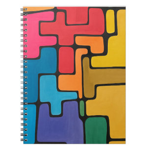 Caderno Espiral Abstrato vibrante