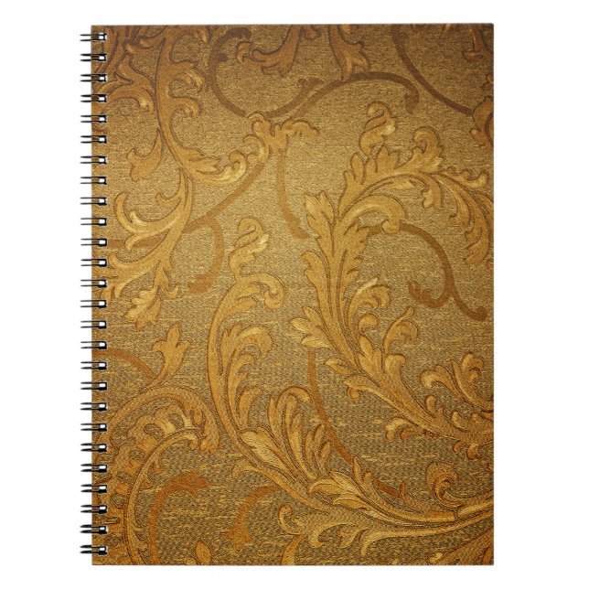 Caderno Espiral Abstrato Vintage: Fundo Elegante. (Frente)