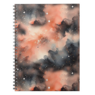 Caderno Espiral Abstrato Watercolor Celestial Sinfonia