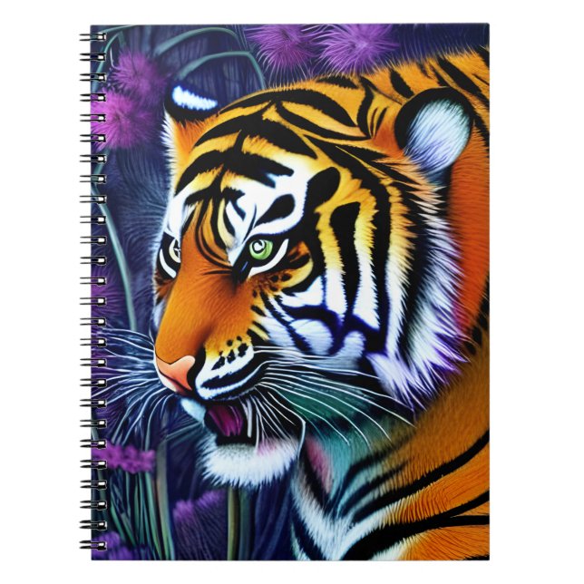Caderno Espiral Abstrato Wild Majexpressa Tiger (Frente)