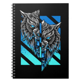 Caderno Espiral Abstrato Wolves