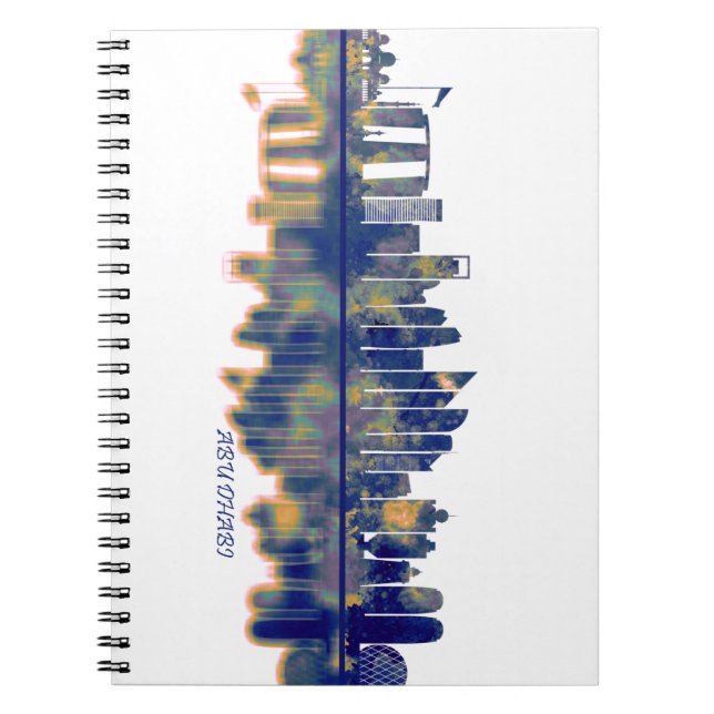 Caderno Espiral Abu Dhabi Skyline (Frente)