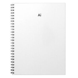 Caderno Espiral Abu Silk AI Logo Cibernético