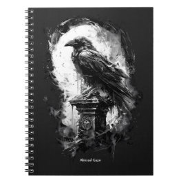 Caderno Espiral Abyssal Gaze Heavy Metal Raven Skull