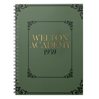 CADERNO ESPIRAL ACADEMIA DE WELTON - PLANEJADOR DE ACADEMIA ESCURA