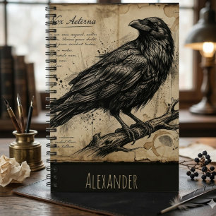 Caderno Espiral Academia Sombria Corvo Moody Gótico