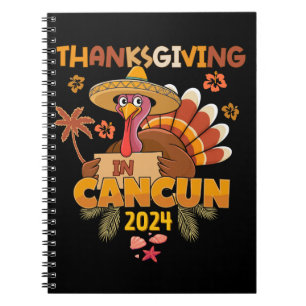 Caderno Espiral Ação de Graças em Cancún Férias Tropicais