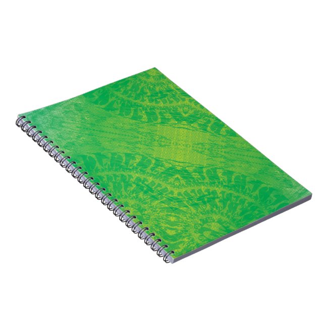 Caderno Espiral Aceitação | Medalhões de Boho Azul Amarelo (Lado Direito)
