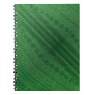Caderno Espiral Aceitação   Padrão de Boho Eclético Verde
