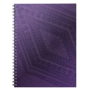 Caderno Espiral Aceitação   Padrão de Boho Eclético Violet