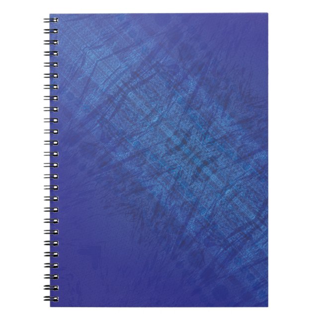 Caderno Espiral Aceitação | Padrão de Chibori Azul Violeta (Frente)