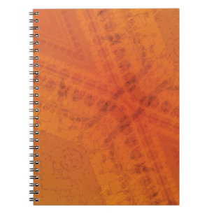 Caderno Espiral Aceitação Padrão do Shibori Amarelo Vermelho Lar