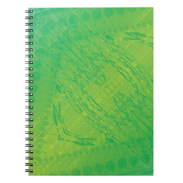 Caderno Espiral Aceitação | Padrão do Shibori Azul Amarelo (Frente)