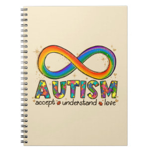 Caderno Espiral Aceitar o Amor Compreender - Consciência do Autism