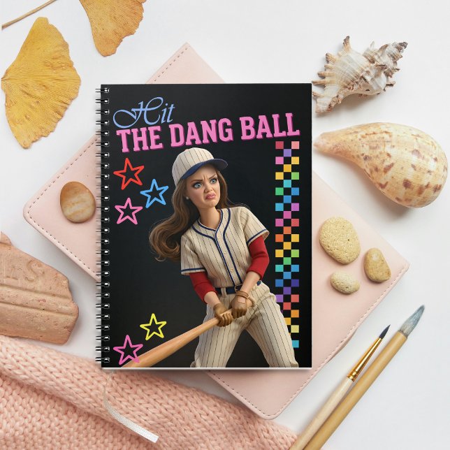 Caderno Espiral Acerta a Droga da Bola Rosto de Boneca de Mãe de B (Criador carregado)