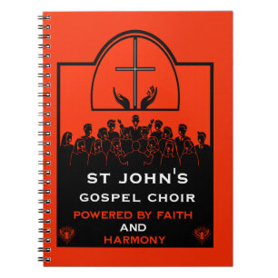 Caderno Espiral Acessório de Igreja do Coro Gospel