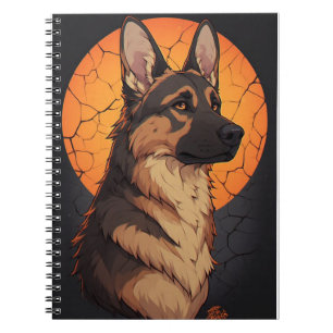 Caderno Espiral 🐾 Acessórios para Amantes de Pastor Alemão 🐾