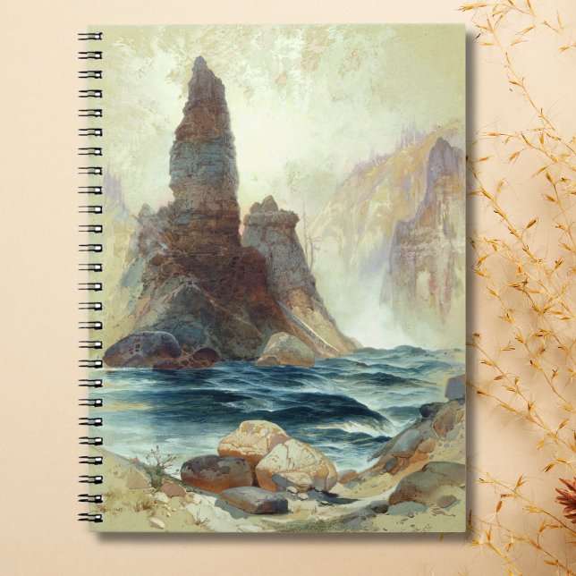 Caderno Espiral Acima de Tower Falls, Moran, 1872 (Criador carregado)