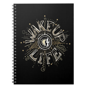 Caderno Espiral Acordar Inspiracional UP 4 ilustração da citaç