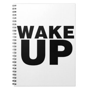 Caderno Espiral Acordar para cima preto