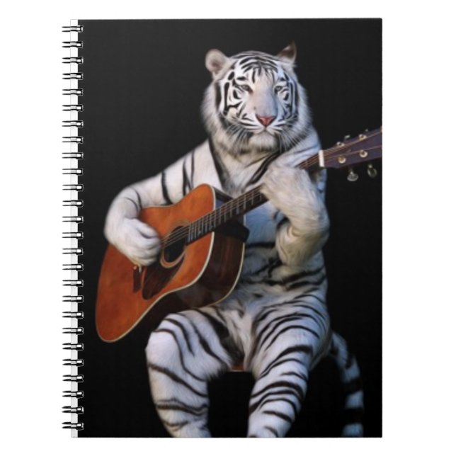 Caderno Espiral Acoustic Tiger Study – Aesthetic Notebook (Frente)