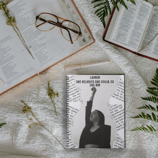 Caderno Espiral Acredita personalizada em seu notebook