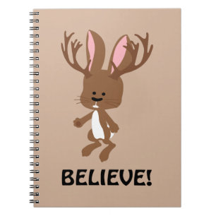 Caderno Espiral Acredite! Cute Jackalope