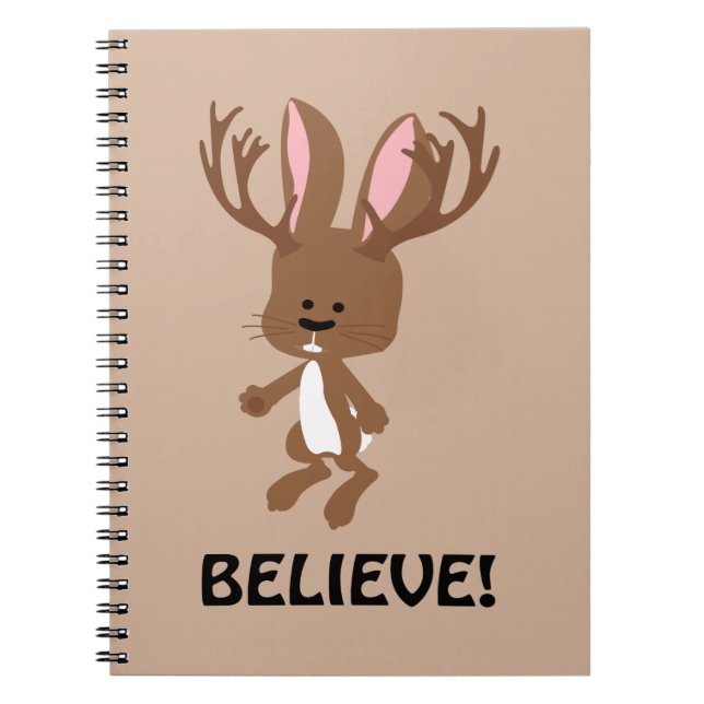Caderno Espiral Acredite! Cute Jackalope (Frente)
