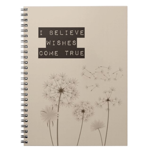 Caderno Espiral Acredite em Desejos Dandelions (Frente)