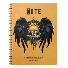 Caderno Espiral Acredite em si mesmo, uma carta